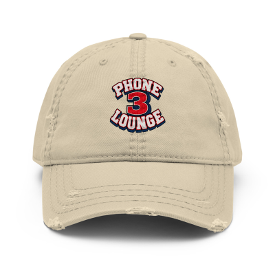 Phone 3 Lounge distressed dad hat